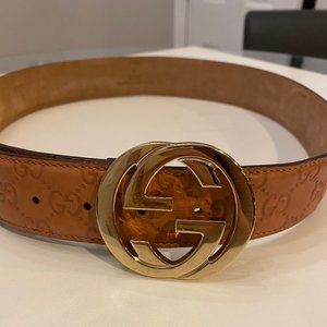 Gucci Interlocking Men, Women  Leather Belt